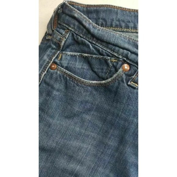 Womens Old Navy The Fllirt Stretch Size 4 Blues Jeans Distressed Raw Hem - Picture 7 of 10